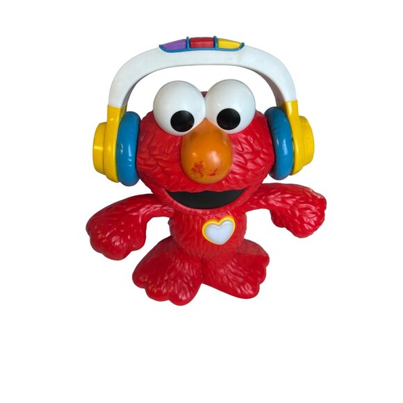 Sesame Street Elmo Let's Dance Interactive Toy Headphones Music Sings Talk WORK - Picture 3 of 9